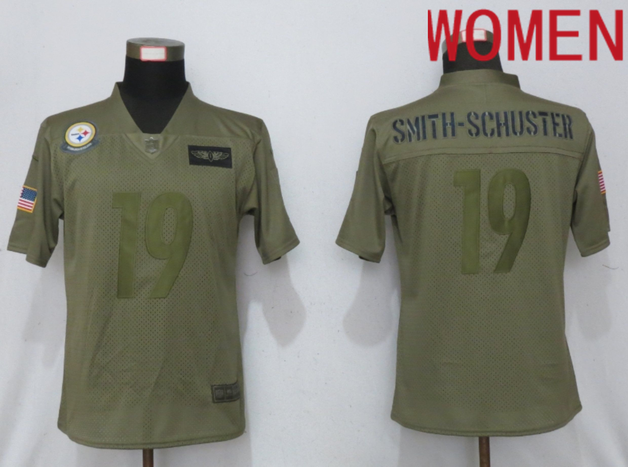 Women Pittsburgh Steelers #19 Smith-schuster Nike Camo 2020 Salute to Service Elite Playe NFL Jersey->pittsburgh steelers->NFL Jersey